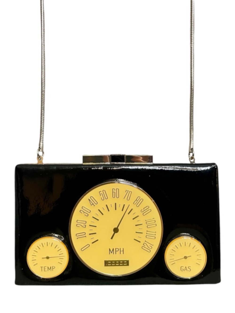 Kate Spade Speedometer Novelty Black Patent Limited Edition Vintage Shoulder Bag